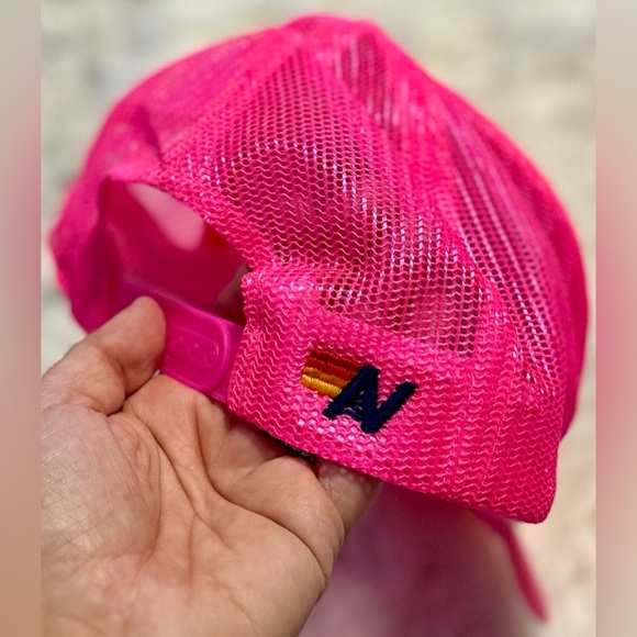 ‼️RARE‼️?AVIATOR NATION??NWT?⚡️❤️VINTAGE NYLON TRUCKER HAT in Neon Pink— O/S main image 4